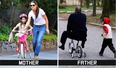 familia pe bicicleta