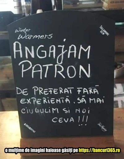 anunt angajare patron