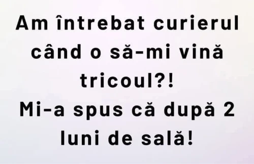 cand o sa ii vina tricoul unui barbat
