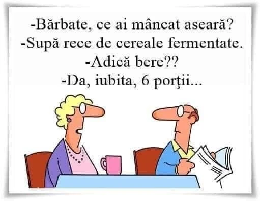 ce a mancat un barbat la masa de seara