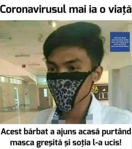 ce a patit un barbat care a purtat masca gresita