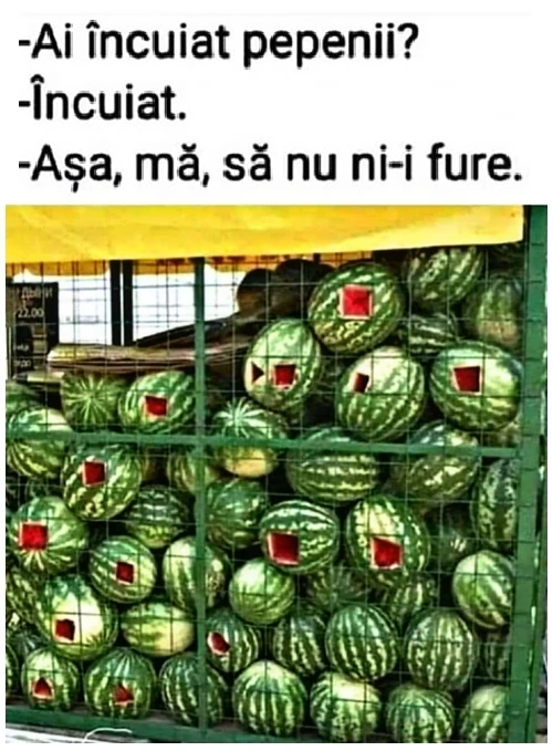 Ce a pățit un țăran cu pepenii de la piață