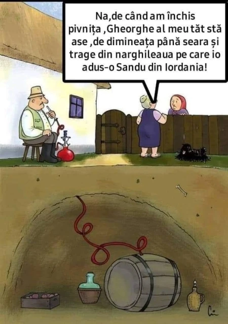 ce face Gheorghe dupa ce sa inchis pivnita bancuri