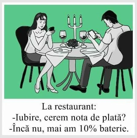 ce face lumea la restaurant in zile noastre