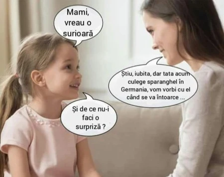 ce surpriza vrea o fetita