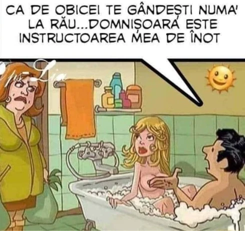 cine este domnisoara din baie