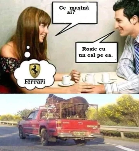 cu ce masina se lauda un barbat