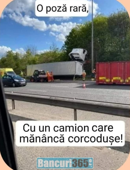 cum arata parcarea unui camion care mananca corcoduse