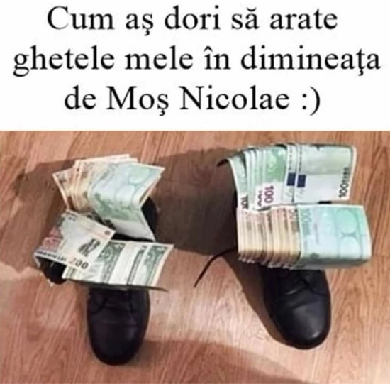 cum doresc sa arate ghetele de mos nicolae