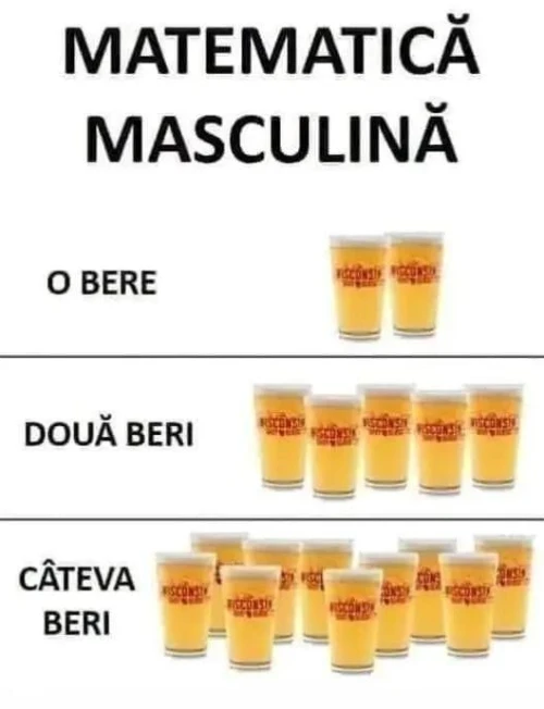 cum numara barbatii halbele de bere