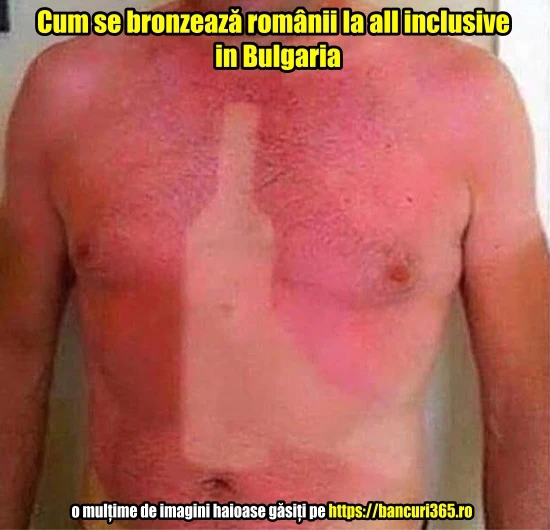 cum se bronzeaza un roman in Bulgaria la all inclusive