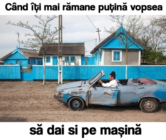 cum si a vopsit un roman masina