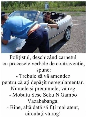de Ce nu a mai dat politistul amenda