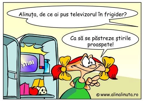 de ce a pus Alinuta televizorul in frigider