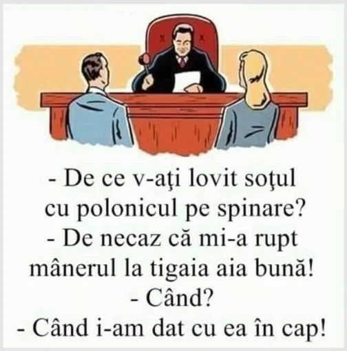 de ce nevasta si a lovit sotul cu tigaia