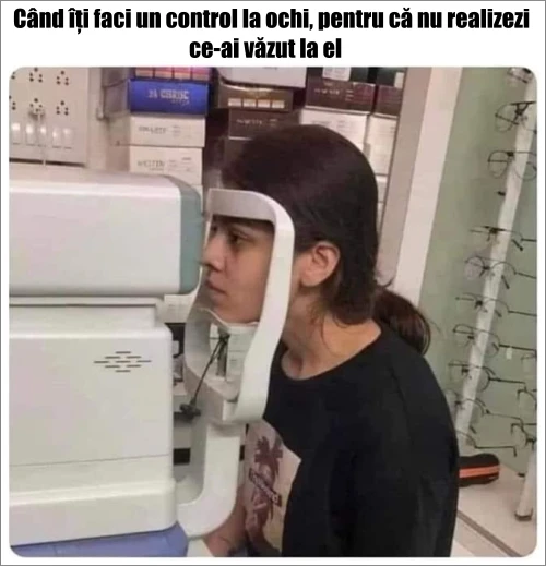 de ce o femeie isi face control la ochi