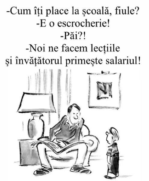 de ce un copil crede ca scoala e o escrocherie