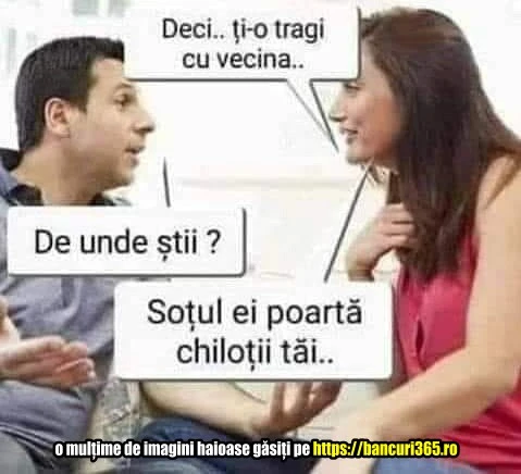 de unde si a dat seama nevasta ca e inselata bancuri