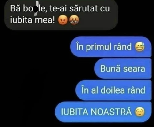 discutie la telefon despre iubita bancul zilei