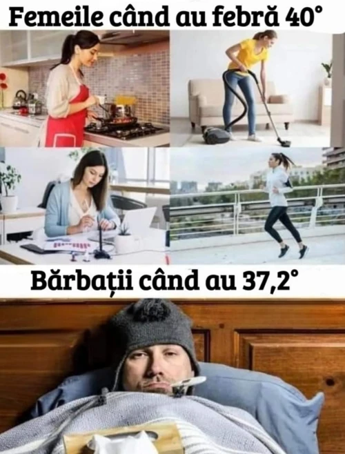 femeile si barbatii cand sunt raciti